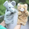 Miniatyrbilde 4 av 5: Tabby Katt Hånddukker Kitty Kosedyr Leker Dukker B