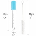 Miniatyrbilde 2 av 5: 5 ml plastgraduerte pipetter og 1 rengjøringsbørste, pipettedråpe
