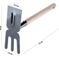 Miniatyrbilde 3 av 5: Liten metallspade med robust dobbelthacke kort håndtak for w