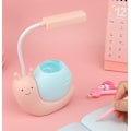 Miniatyrbillede 3 af 5: Tegneserie kreativ lærings skrivebordslampe led opladning øjenbeskyttelse