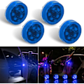 Pikkukuva 1 / 5: 4 kpl universaalia langatonta auton oven valoa (sininen) LED-varoitusvalo, turvallinen
