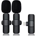 Miniatyrbillede 1 af 5: Trådløs Lavalier Lapel Mikrofon til iPhone iPad, Mini Optagelse