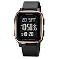 Miniatyrbillede 1 af 5: Afslappet Digital Multifunktionelt Armbåndsur med Nedtællingstimer og LED-lys 50M Vandafvisende (Rose Gold)