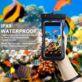 Miniatyrbillede 4 af 5: 2 stk. Smartphone Vandtæt Taske (Sort 21,5 x 10,5 cm), PVC Vand