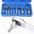 Miniatyrbillede 3 af 5: 10-delt stiksæt - Triple Square Bit - M4 / M5 / M6 / M8 / M9 / M10 / M12 / M14 / M16 /