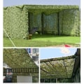 Miniatyrbillede 5 af 5: Rektangulær skygge sejl i grøn camouflage mesh, 4x5m, camouflage