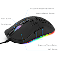 Pikkukuva 2 / 5: Type-C-liitäntäinen kevyt 5 RGB-taustavalaistu hiiri 7200DPI Compute