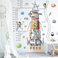 Miniatyrbild 5 av 5: 2 stycken rymdskeppsastronauter höjdmätningslinjal,