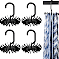 Miniatyrbilde 1 av 5: 4 stk 360 graders roterende skjerfhenger justerbar twirl slipsholder