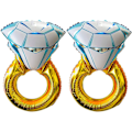 Miniatyrbilde 1 av 5: 2 stk. Gullforlovelsesring Ballong - Gigant Ring Ballong Infla