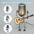 Miniatyrbilde 3 av 5: USB Retro Stil Mikrofon Robot Lampe Holder Gitar Med Lys V