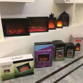 Miniatyrbillede 5 af 5: LED flamme lysboks, moderne retro pejs lanterne jul
