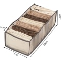 Miniatyrbillede 3 af 5: Jeans skuffe arrangør, vaskbar foldbar tøj skuffe skillevæg