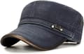 Miniatyrbilde 1 av 4: Flat Top Cap, Bomull Baseball Cap, Klassisk Vanlig Vintage Army Mi
