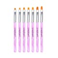 7 st Nail Art Tips Builder Brush UV Gel Akryl Nagelborste N