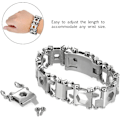 Miniatyrbillede 3 af 5: 29 i 1 Multi-Tool Armbånd Shiny Silver Armbånd Rustfrit Stål