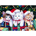 Miniatyrbild 1 av 3: (30*40cm) 5D Diamantmålningssats Jul Katt Diamantkonst för Vuxna