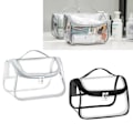Miniatyrbillede 1 af 5: Sølv/Sort 2 stk. Transparent Rejsetoilettaske PVC Vandafvisende Makeuptaske Bærbar Vandafvisende Toilettaske Pung Cosme
