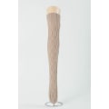 Miniatyrbilde 4 av 5: Lange strikkede sokker for kvinner - Beige, vintervarme lårhøye sokker, vintervarme strikkede sokker for kvinner