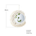 Miniatyrbillede 2 af 5: Hængende vægspejl med macrame-frynser, rund boho-spejl