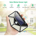 Miniatyrbillede 2 af 5: 6 grupper af sollamper til udendørs brug, 100LED/3 tilstande 270 ° belysning
