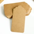 Miniatyrbilde 4 av 5: Gaveetiketter, 200 stk kraftpapir bryllupsetiketter, brun rec