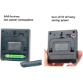 Miniatyrbilde 5 av 5: Mini digital timer, 24-timers format, nedtelling og stoppeklokke, for