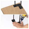 Pikkukuva 4 / 5: (25cm) 4x Pöytäjalat hiusneulajalat Hiusharjalegs Teräspöydän jalat DIY Pöydän liukukiskot Inter