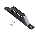 Miniatyrbillede 1 af 4: (Sort) 2 stk. Køkken Glas og Plast Monteret Aluminium Legering Dør