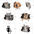 Miniatyrbild 4 av 4: Söt katt bilsticker 3D bilskrapa ocklusion söt bilsticker C