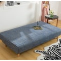 Miniatyrbillede 2 af 4: Strækbar armløs sofaovertræk, Universal armløs sofaovertræk Alle dækkede folde sofa beskytter, Nem at installere og rengøre, 3 sæder Clic Clac overtræk, Blå