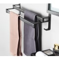 Miniatyrbilde 4 av 5: Punch Free Veggmontert Håndkleholder 60cm Dobbel Stang Bad Til
