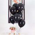 Miniatyrbillede 2 af 5: 100 stk. sorte balloner Latex festballoner - 12 tommer runde Hel
