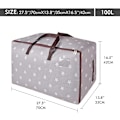 Miniatyrbillede 3 af 5: 100L Tøjposer, Tykke Overdimensionerede Organizer Opbevaringspose, Rejse