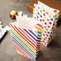 Miniatyrbillede 2 af 5: 50 Regnbue Papirpose 7 Farver Twill Regnbue Gavepose Farve Do