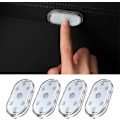 Pikkukuva 1 / 4: 4 kpl lämpimän valkoista langatonta LED-valoa auton sisätiloihin, auton LED-li