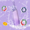 Miniatyrbild 4 av 6: Doftande Vattenflaska, Inklusive 8 Doftkapslar, Gradient Lila, 700 ml, Dricksflaska,