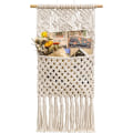Miniatyrbild 1 av 5: Macrame tidningsförvaringsorganisatör Brevhållare Väggmontering Co