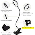 Miniatyrbillede 2 af 7: 6W LED USB-læselampe med klips til bærbar computer, bog, klaver, seng