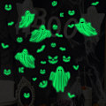 Miniatyrbilde 3 av 5: 2 stk Ghost PET Film Nye Halloween Lysende Klistremerker Ghost Fa