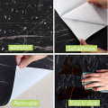 Pikkukuva 4 / 5: 2-osainen musta itseliimautuva tapetti kalusteiden itseliimautuva paperi 40cm×1