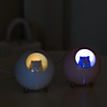 Miniatyrbild 3 av 5: Vit vacker husdjursluftfuktare 220ml planetarisk katt ultraljud