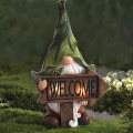 Miniatyrbilde 1 av 5: Hagepynt Hage Statuer Morsom Hage Nisse, Solar Powere