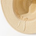 Miniatyrbilde 5 av 5: Kvinners bredbremmet strå Panama rull opp hatt Fedora strand solhatt UP
