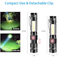Miniatyrbillede 5 af 6: Genopladelig LED-lommelygte, 1000 lumen superlys stærk magnetisk F