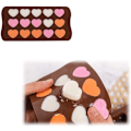 Miniatyrbillede 5 af 5: 15-huls hjerteformet chokoladeform, sæt med 4 stk. silikoneform