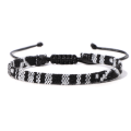 Miniatyrbilde 5 av 5: (Noir & Blanc)2x Surfer armbånd sett menn og kvinner - boho hi
