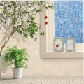 Miniatyrbilde 3 av 5: Farget glass vindusfilm Farget blomstermønster Personvern vin