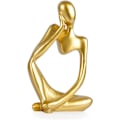 Miniatyrbillede 1 af 5: Sort Resin Tænker Stil Abstrakt Skulptur Statue Samleobjekt