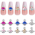 Miniatyrbillede 3 af 5: 10 stk. planet negle sten, legering diamant krystal charme luksus
